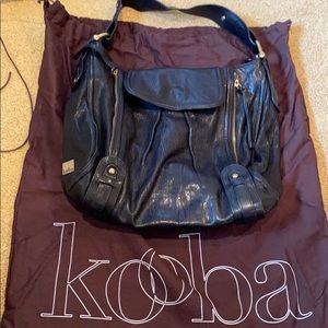 Black, leather kooba bag